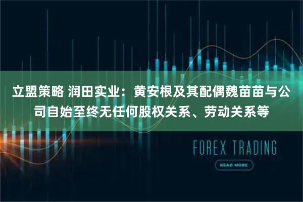 立盟策略 润田实业：黄安根及其配偶魏苗苗与公司自始至终无任何股权关系、劳动关系等